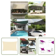 Parasole ogrodowe - The Living Store Żagiel przeciwsłoneczny - 160 g/m² - kremowy - 3 -5x4 -5 m - HDPE - Żagiel Ogrodowy - miniaturka - grafika 1