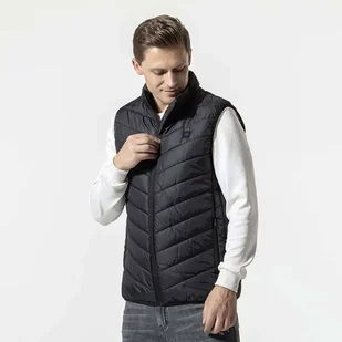 Kamizelka ogrzewana damska męska kurtka bezrękawnik USB pikowana podgrzewana elektryczna zimowa Unisex rozmiar XL czarna - Części i akcesoria do laptopów - miniaturka - grafika 11