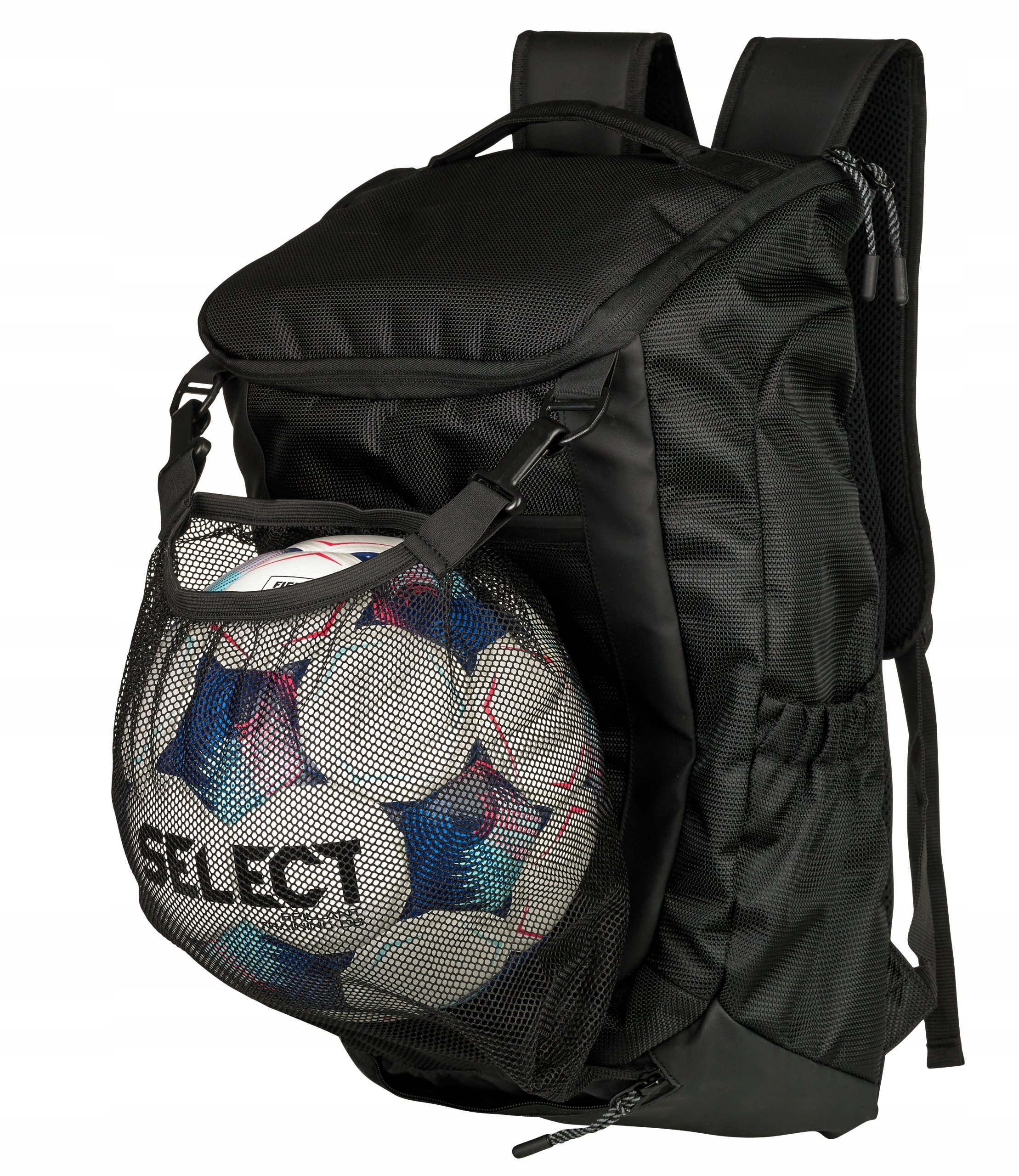 Select Plecak Sportowy Czarny Z Siatką Na Piłkę/buty v25 23 L