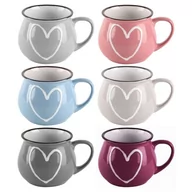 Kubki - Orion KUBEK CERAMICZNY SERCE 0,32L (6 SZT /MIX) -ET- - miniaturka - grafika 1