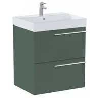 Szafki łazienkowe - ROCA A851910534 ELLA Zestaw łazienkowy UNIK 60 cm z 2 szufladami Zielony mat - miniaturka - grafika 1
