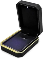 Biżuteria - akcesoria - Luksusowe pudełko na wisiorek, aksamitne pudełko na biżuterię, organizer z oświetleniem LED, czarne - miniaturka - grafika 1