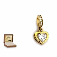 Charmsy - Złota zawieszka 585 charms serce prezent grawer - miniaturka - grafika 1