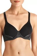 Biustonosze - LEXWEAR Damski biustonosz Electrify Mesh Padded Underwired Bra. Sportowy biustonosz, czarny, 65B - miniaturka - grafika 1