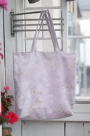 Torebki damskie - Bawełniana duża torba XXL plażowa z wodoodporną podszewką, na zamek - miniaturka - grafika 1