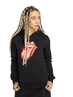 Bluzy damskie - Hoody Merchcode Ladies Rolling Stones Tongue czarny - xxl - grafika 1