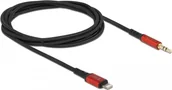 Kable USB - Kabel USB Delock Lightning - mini Jack 3.5 mm 1.5 m Czarny 86587 - miniaturka - grafika 1