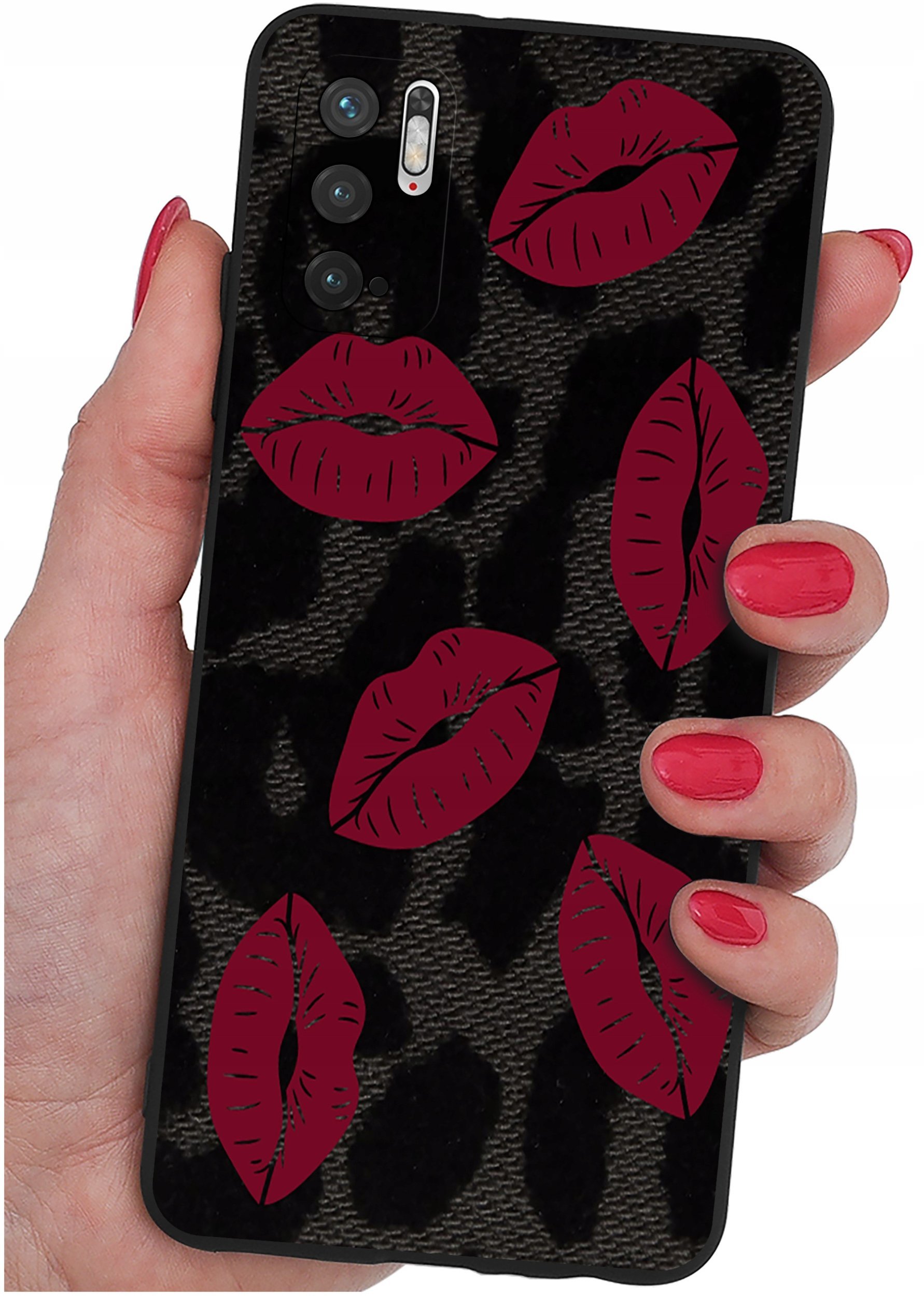 ETUI do Xiaomi Redmi Note 10 5G WZORY SILIKONOWE MATT CASE + SZKŁO 9H