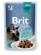 Mokra karma dla kotów - Brit Premium Kot Premium with Beef Fillets for Adult Cats GRAVY 85g - miniaturka - grafika 1