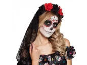 Halloween - Opaska z welonem i różami - 1 szt. - miniaturka - grafika 1