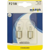 Żarówki samochodowe - Zestaw żarówek samochodowych P21 W BA15s 12 V blister NARVA - miniaturka - grafika 1