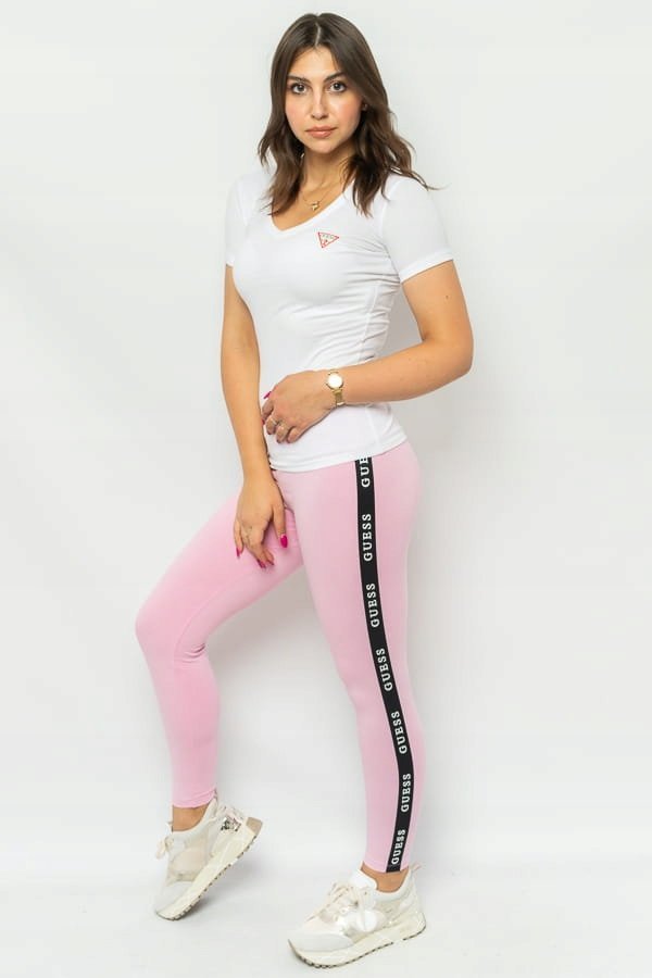 LEGGINSY DAMSKIE GUESS V2YB14 KABR0 RÓŻOWE - XL
