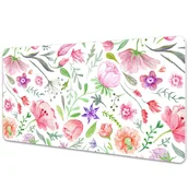 Podkładki na biurko - Ochronna mata na biurko Malowane kwiaty 90x45 cm - miniaturka - grafika 1