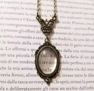 Wisiorki - Naszyjnik wisiorek Szkło Powiększające Lupa Gotycka Starożytny prezent - miniaturka - grafika 1