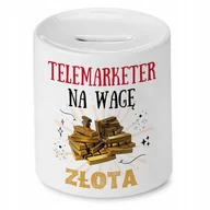 Skarbonki - Dla Telemarketera Skarbonka na Urodziny na Prezent z Nadrukiem ze Zdjęciem + Opakowanie na prezent (wzór 03) - miniaturka - grafika 1