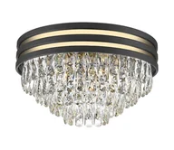 Lampy sufitowe - Brilagi - LED Plafon kryształowy VELURE 5xE14/40W/230V czarny - miniaturka - grafika 1