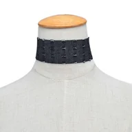 Naszyjniki - Choker "potargany" czarny - miniaturka - grafika 1