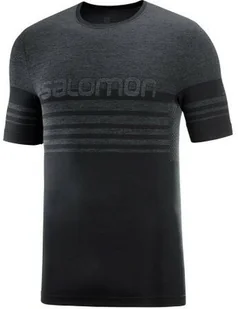 Koszulka Salomon Essential Seamless Black - Koszulki sportowe damskie - miniaturka - grafika 1