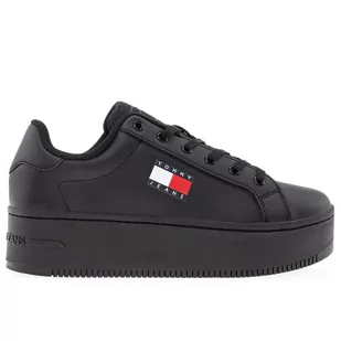 Buty Tommy Hilfiger TJW Flatform Ess EN0EN02518-BDS - czarne - Trampki damskie - miniaturka - grafika 1