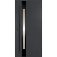 Drzwi zewnętrzne - OK Doors Drzwi zewnętrzne stalowe wejściowe Supreme 68 antracytowe 90 prawe Trendline - miniaturka - grafika 1