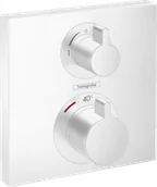 Baterie podtynkowe - Hansgrohe Ecostat Square Bateria wannowo-prysznicowa podtynkowa termostatyczna biały matowy 15714700 - miniaturka - grafika 1