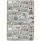 Dywany dla dzieci - Dywan dziecięcy Ulice Minipolis 200x300cm szary - miniaturka - grafika 1