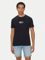 Koszulki męskie - Tommy Hilfiger T-Shirt Flag Box MW0MW38636 Granatowy Regular Fit - miniaturka - grafika 1