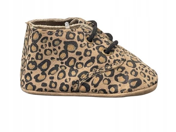 Buciki niemowlęce w cętki Vegan brązowe buty dzidziusia r. 18/19 Baby Shoes