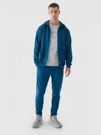 Spodnie sportowe męskie - Męskie spodnie dresowe 4F 4FWAW24TTROM0784 - turkusowe - miniaturka - grafika 1