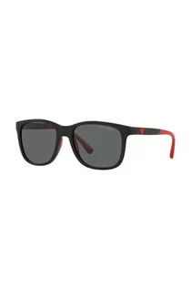 Okulary przeciwsłoneczne - Emporio Armani okulary przeciwsłoneczne dziecięce kolor bordowy 0EK4184 - grafika 1