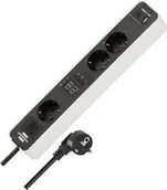 Przedłużacze i rozgałęźniki - Brennenstuhl 1153230026 rozgałęziacz 1,5 m 3 x gniazdo sieciowe Wewnętrzna Czarny, Biały - miniaturka - grafika 1