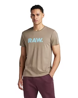 Koszulki męskie - G-STAR RAW t-shirt męski, Beżowy/Khaki (Dk Lever 336-b416), XL - grafika 1