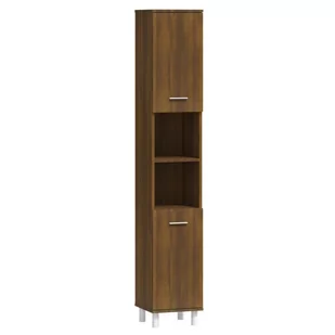 Szafka łazienkowa, brązowy dąb, 30x30x179 cm Lumarko - Szafki łazienkowe - miniaturka - grafika 3