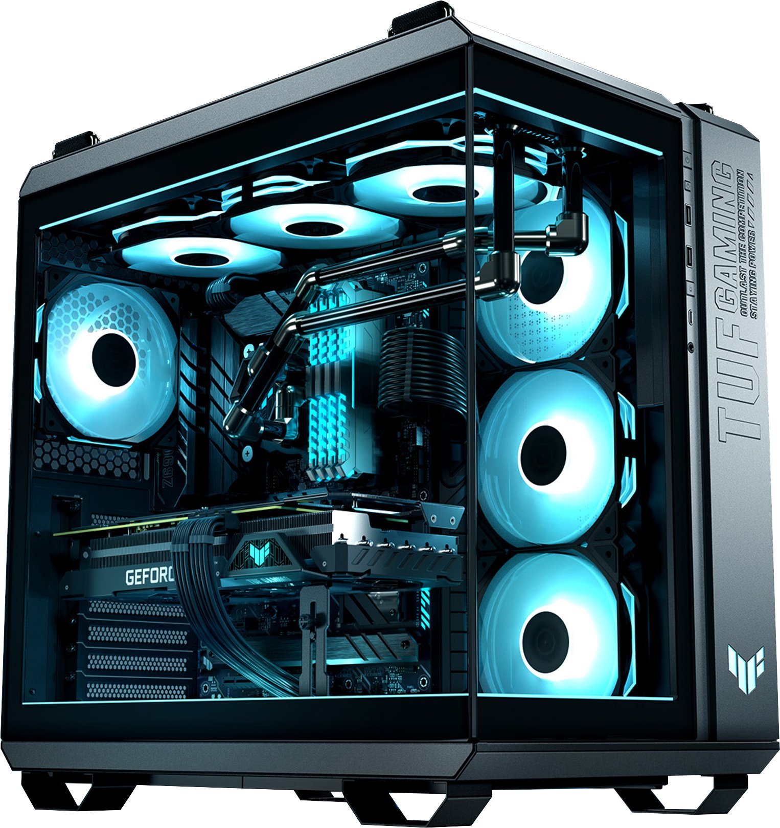 Komputer Game X Powered By Asus G500, Ryzen 7 9700X, 32 GB, Radeon RX 9070, 1 TB M.2 PCIe Brak systemu
