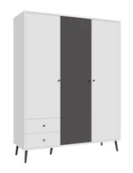 Szafy - Szafa EasyKlix Harllson Hlts731Lec-M806 Biały / Uni Wolfram Szary - miniaturka - grafika 1