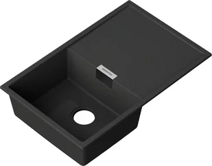 Frame Zlewozmywak granitowy 1-komorowy z ociekaczem czarny metalik - Zlewozmywaki - miniaturka - grafika 1