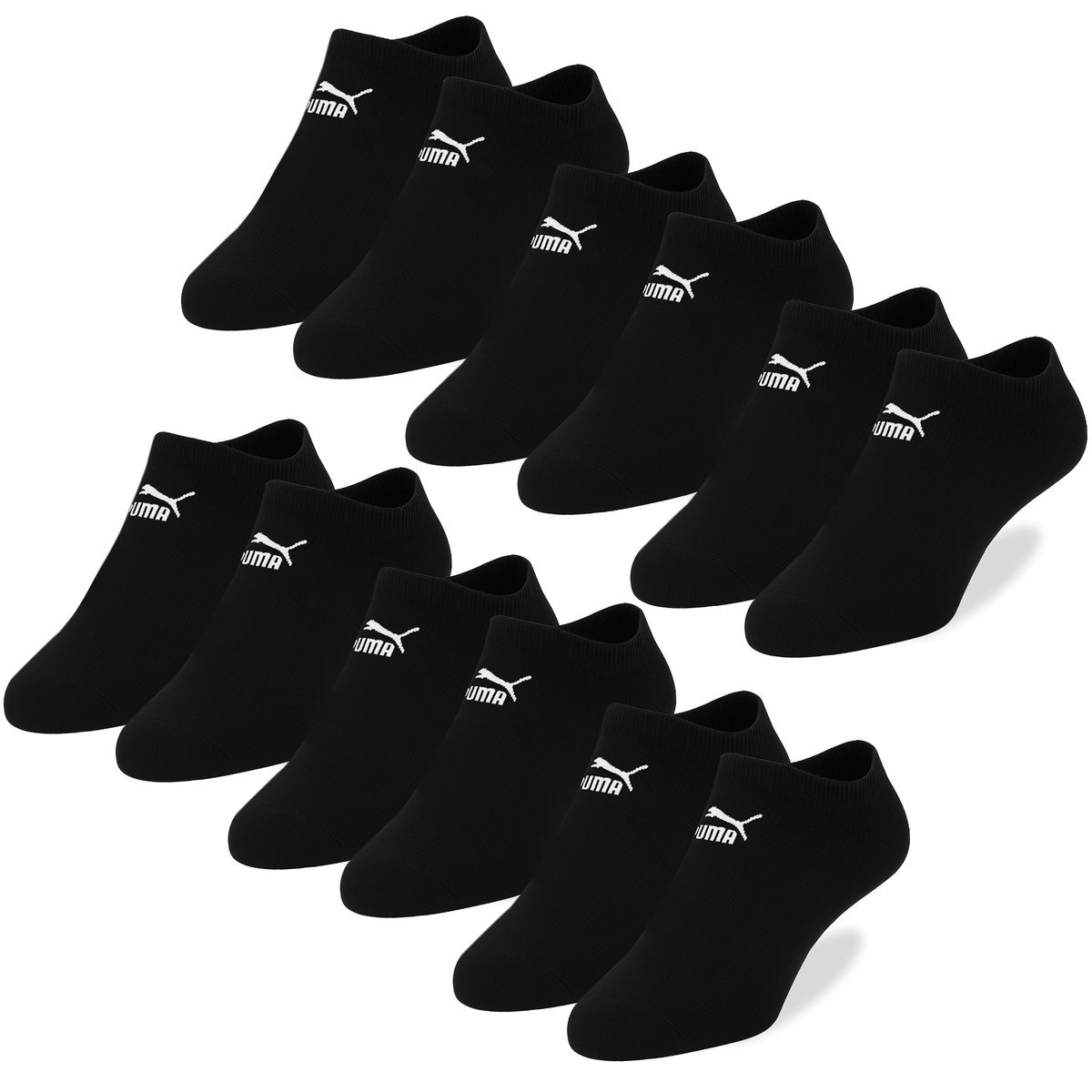 Puma Skarpety Męskie Stopki Sneaker Zestaw Bawełna Czarne 6 par Roz. 35/38