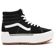 Trampki damskie - Buty Vans Sk8-Hi Stacked VN0A4BTW5ZN1 - czarne - miniaturka - grafika 1
