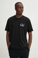 Koszulki męskie - Vans t-shirt bawełniany męski kolor czarny z nadrukiem VN000HG2BLK1 - miniaturka - grafika 1