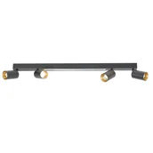 Lampy sufitowe - Parma lampa sufitowa z pilotem 4xGU10 + 1xLED czarna LP-0703/4C BK - miniaturka - grafika 1