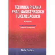 E-booki - nauka - Technika pisania prac magisterskich i licencj Radosław Zenderowski - miniaturka - grafika 1