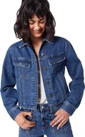 Kurtki damskie - Lee Cropped Rider Jacket Damska Kurtka Jeansowa Tic L54Cggez-S - miniaturka - grafika 1