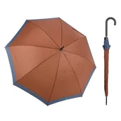 Parasole - Parasol Parasolka Długa Wiatroodporna Brąz - miniaturka - grafika 1