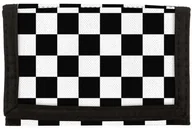 Portfele - Portfel młodzieżowy BackUP szachownica, czarno-biały wzór, streetstyle - miniaturka - grafika 1