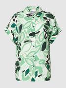Koszule damskie - Bluzka koszulowa z wiskozy ze wzorem na całej powierzchni - miniaturka - grafika 1