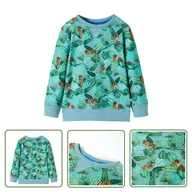 Bluzy dla dziewczynek - Bluza dziecięca - jasnozielony melanż - 128 - Bluza Dziecięca - miniaturka - grafika 1