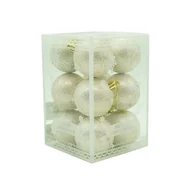 Bombki - Bombka plastikowa złota 6 cm 12 sztuk - miniaturka - grafika 1