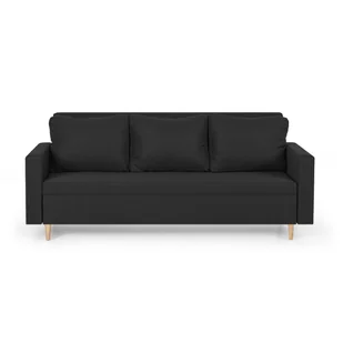 Kanapa sofa 3 os z funkcją spania sprężyny bonell-KEN czarny - Sofy i kanapy - miniaturka - grafika 1