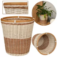 Donice - Okrągły koszyk rattanowy, osłonka na doniczkę 24x25cm - miniaturka - grafika 1