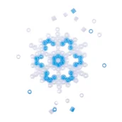 Dekoratorstwo - Zestaw koralików do prasowania śnieżynka - miniaturka - grafika 1